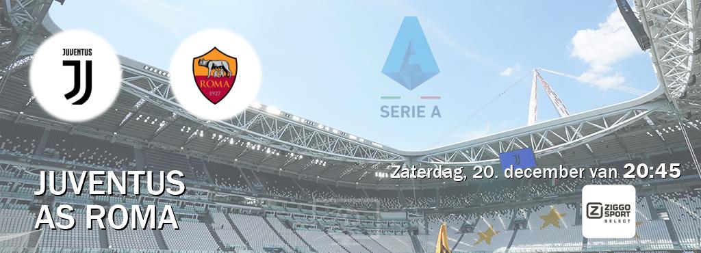 Wedstrijd tussen Juventus en AS Roma live op tv bij Ziggo Sport 2 (zaterdag, 20. december van  20:45).