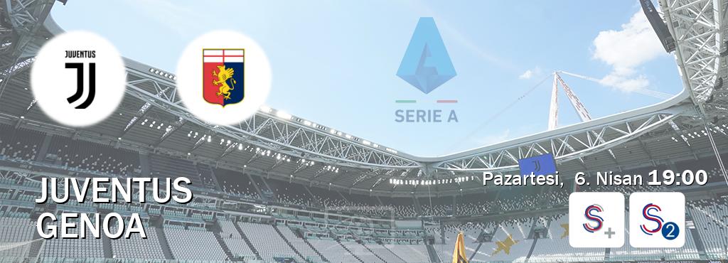 Karşılaşma Juventus - Genoa S Sport + ve S Sport 2'den canlı yayınlanacak (Pazartesi, 6. Nisan 19:00). Karşılaşma Juventus - Genoa S Sport + ve S Sport 2'den canlı yayınlanacak (Pazartesi, 6. Nisan 19:00).