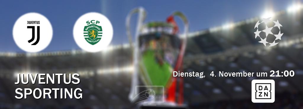Das Spiel zwischen Juventus und Sporting wird am Dienstag, 4. November um 21:00, live vom DAZN übertragen. Das Spiel zwischen Juventus und Sporting wird am Dienstag, 4. November um 21:00, live vom DAZN übertragen.