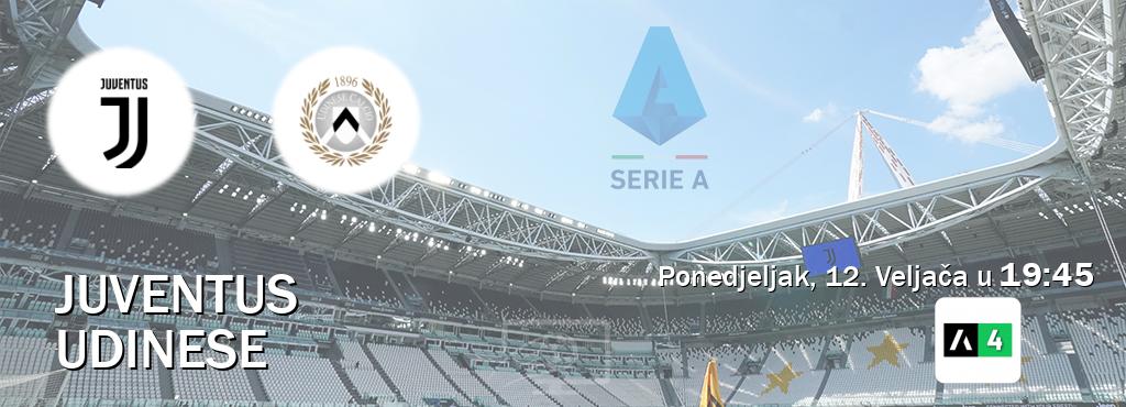 Izravni prijenos utakmice Juventus i Udinese pratite uživo na Arena Sport 4 (Ponedjeljak, 12. Veljača u  19:45).