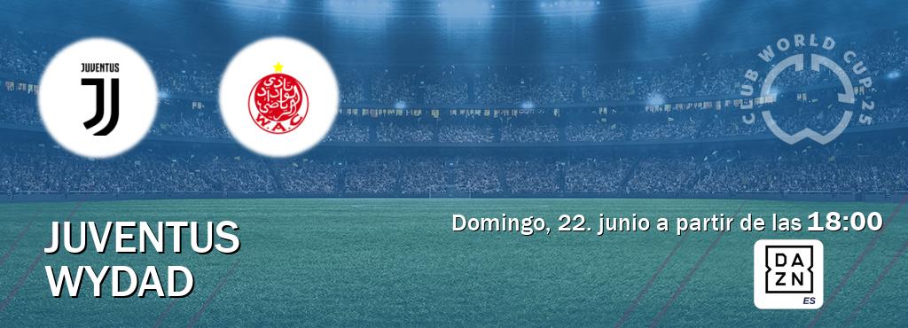 El partido entre Juventus y Wydad será retransmitido por DAZN España (domingo, 22. junio a partir de las  18:00).