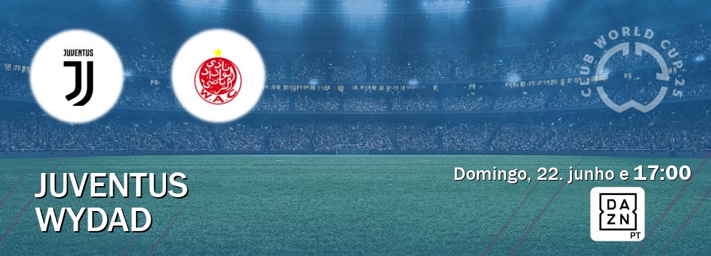 Jogo entre Juventus e Wydad tem emissão DAZN (domingo, 22. junho e  17:00).