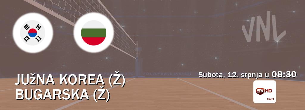 Izravni prijenos utakmice Južna Korea (Ž) i Bugarska (Ž) pratite uživo na Sportklub HD (subota, 12. srpnja u  08:30).