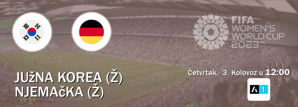 Izravni prijenos utakmice Južna Korea (Ž) i Njemačka (Ž) pratite uživo na Arena Sport 1 (Četvrtak,  3. Kolovoz u  12:00).