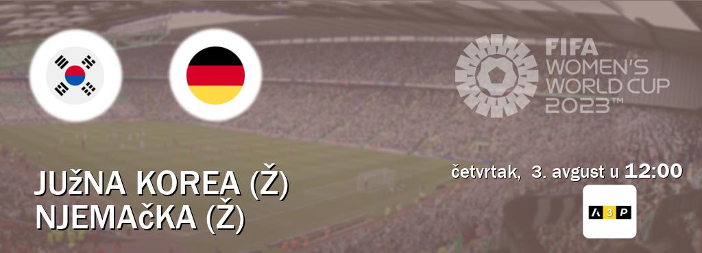 Izravni prijenos utakmice Južna Korea (Ž) i Njemačka (Ž) pratite uživo na Arena Premium 3 (četvrtak,  3. avgust u  12:00).