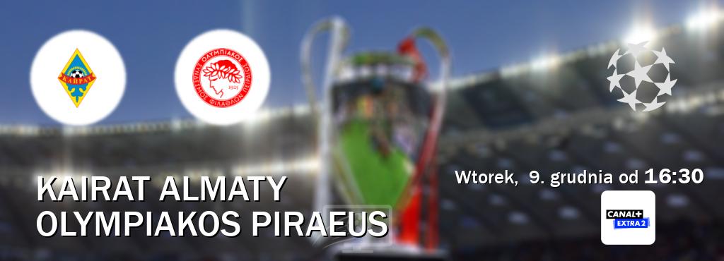 Gra między Kairat Almaty i Olympiakos Piraeus transmisja na żywo w Canal+ Extra 2 (wtorek,  9. grudnia od  16:30).