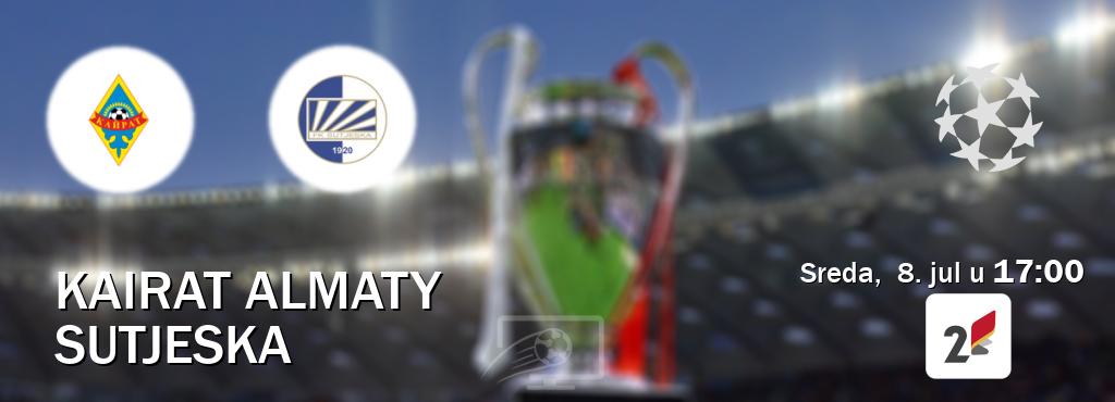 Izravni prijenos utakmice Kairat Almaty i Sutjeska pratite uživo na TVCG 2 (sreda, 8. jul u 17:00). Izravni prijenos utakmice Kairat Almaty i Sutjeska pratite uživo na TVCG 2 (sreda, 8. jul u 17:00).