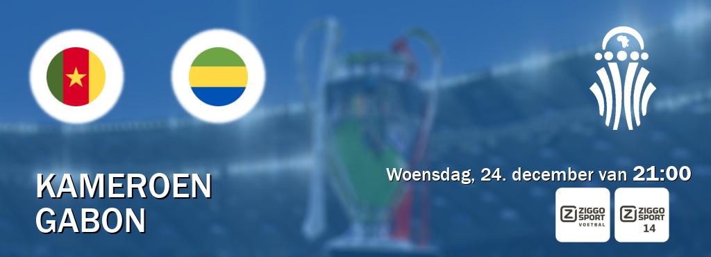 Wedstrijd tussen Kameroen en Gabon live op tv bij Ziggo Sport, Ziggo Sport 14 (woensdag, 24. december van  21:00).