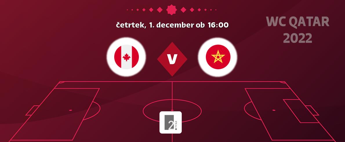 Dvoboj Kanada in Maroko s prenosom tekme v živo na TV Slo 2.