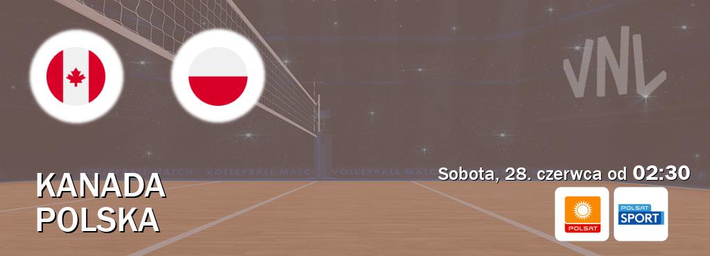 Gra między Kanada i Polska transmisja na żywo w Polsat i Polsat Sport (sobota, 28. czerwca od  02:30).