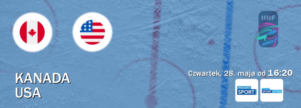 Gra między Kanada i USA transmisja na żywo w Polsat Sport i Polsat Sport Extra (czwartek, 28. maja od  16:20).