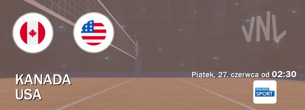 Gra między Kanada i USA transmisja na żywo w Polsat Sport (piątek, 27. czerwca od  02:30).