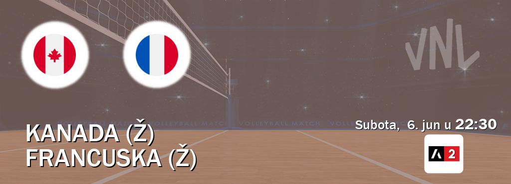 Izravni prijenos utakmice Kanada (Ž) i Francuska (Ž) pratite uživo na Arena Sport 2 (subota, 6. jun u 22:30). Izravni prijenos utakmice Kanada (Ž) i Francuska (Ž) pratite uživo na Arena Sport 2 (subota, 6. jun u 22:30).