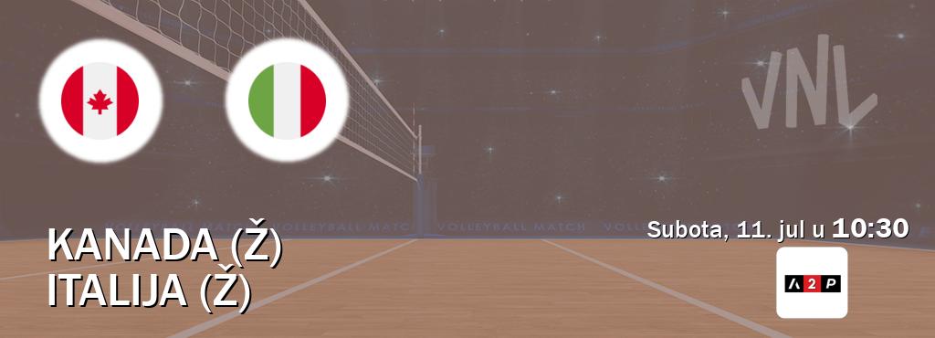 Izravni prijenos utakmice Kanada (Ž) i Italija (Ž) pratite uživo na Arena Premium 2 (subota, 11. jul u  10:30).