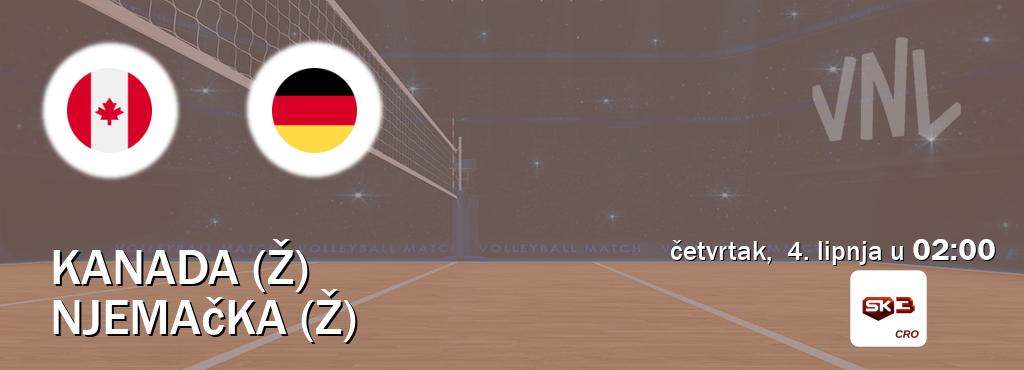 Izravni prijenos utakmice Kanada (Ž) i Njemačka (Ž) pratite uživo na Sportklub 3 (četvrtak,  4. lipnja u  02:00).
