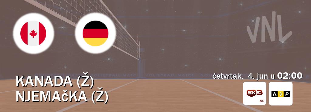 Izravni prijenos utakmice Kanada (Ž) i Njemačka (Ž) pratite uživo na Sportklub 3 i Arena Premium 3 (četvrtak,  4. jun u  02:00).