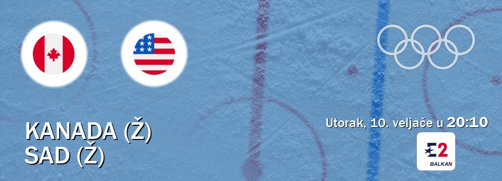 Izravni prijenos utakmice Kanada (Ž) i SAD (Ž) pratite uživo na Eurosport 2 (utorak, 10. veljače u  20:10).