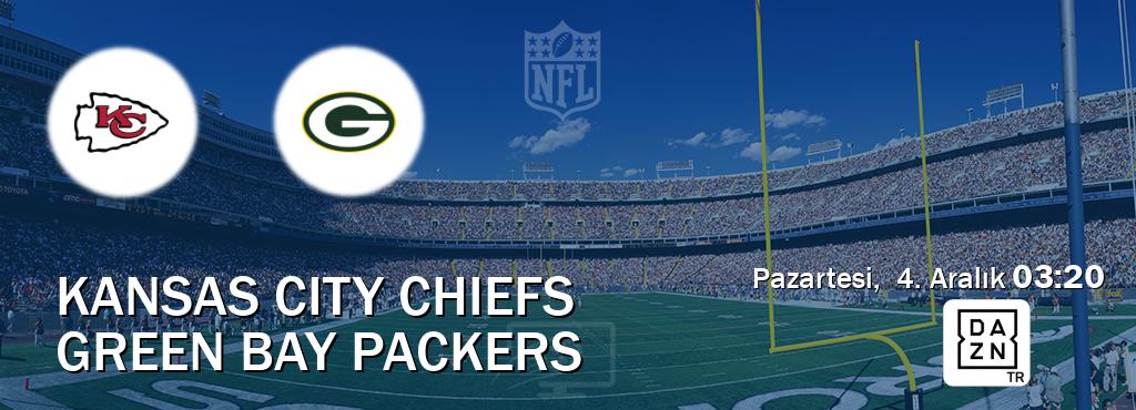 Karşılaşma Kansas City Chiefs - Green Bay Packers DAZN'den canlı yayınlanacak (Pazartesi,  4. Aralık  03:20).