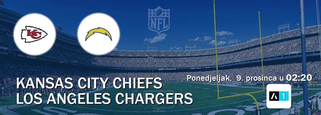 Izravni prijenos utakmice Kansas City Chiefs i Los Angeles Chargers pratite uživo na Arena Sport 1 (ponedjeljak,  9. prosinca u  02:20).