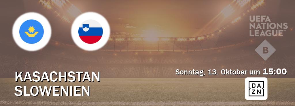 Das Spiel zwischen Kasachstan und Slowenien wird am Sonntag, 13. Oktober um  15:00, live vom DAZN übertragen.