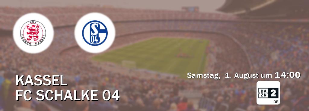 Das Spiel zwischen Kassel und FC Schalke 04 wird am Samstag,  1. August um  14:00, live vom DAZN 2 Deutschland übertragen.