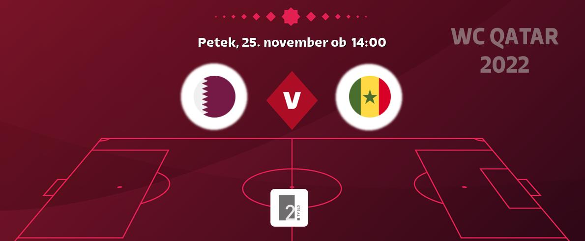Dvoboj Katar in Senegal s prenosom tekme v živo na TV Slo 2.
