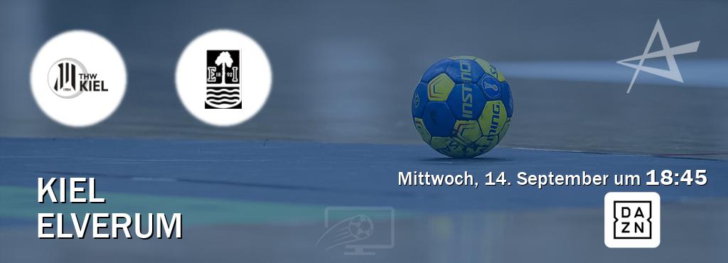 Das Spiel zwischen Kiel und Elverum wird am Mittwoch, 14. September um  18:45, live vom DAZN übertragen.