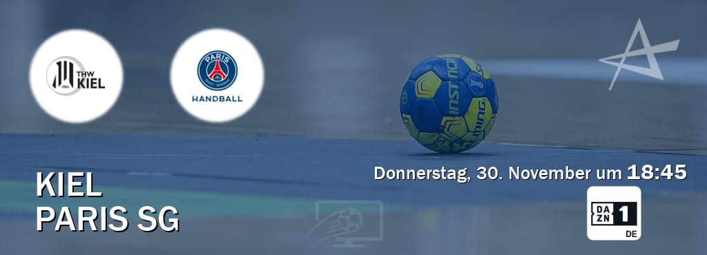 Das Spiel zwischen Kiel und Paris SG wird am Donnerstag, 30. November um  18:45, live vom DAZN 1 Deutschland übertragen.
