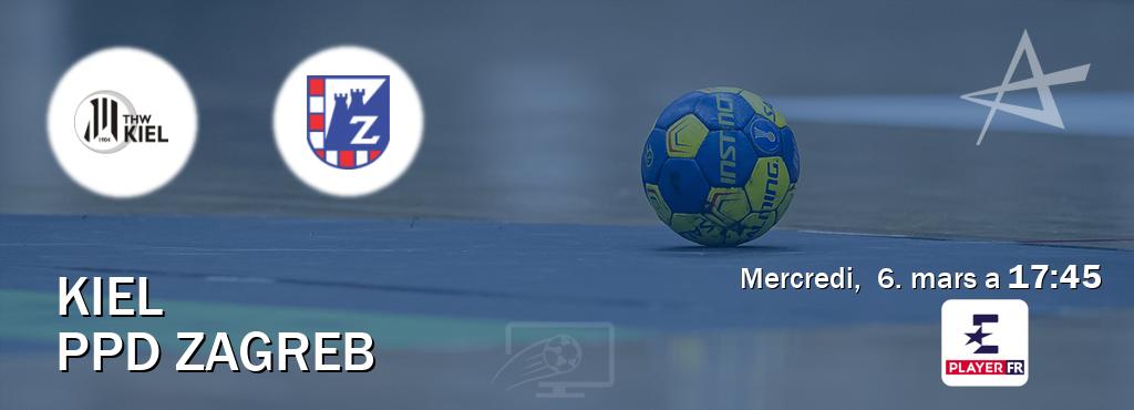 Match entre Kiel et PPD Zagreb en direct à la Eurosport Player FR (mercredi,  6. mars a  17:45).