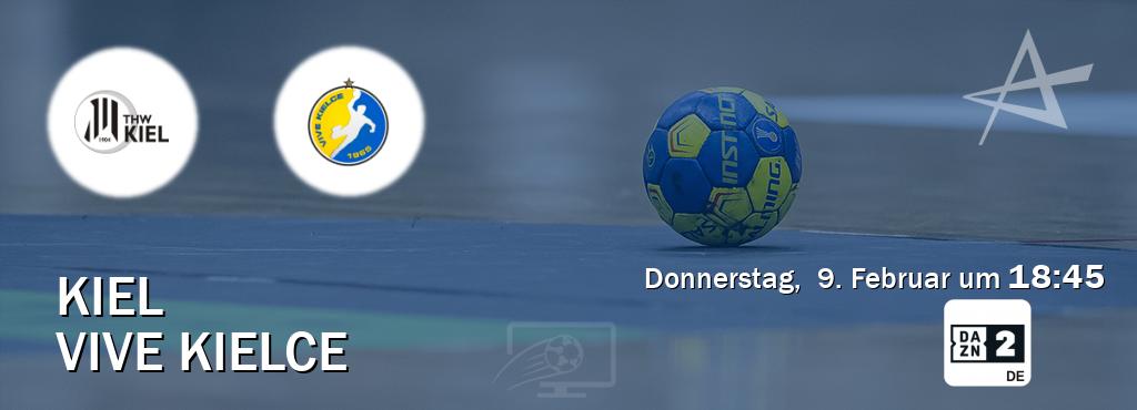 Das Spiel zwischen Kiel und Vive Kielce wird am Donnerstag,  9. Februar um  18:45, live vom DAZN 2 Deutschland übertragen.