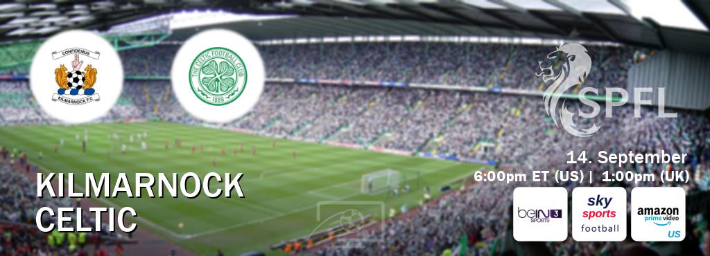 You can watch game live between Kilmarnock and Celtic on beIN SPORTS 3(AU), Sky Sports Football(UK), Amazon Prime US(US). You can watch game live between Kilmarnock and Celtic on beIN SPORTS 3(AU), Sky Sports Football(UK), Amazon Prime US(US).