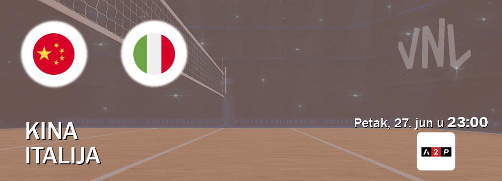 Izravni prijenos utakmice Kina i Italija pratite uživo na Arena Premium 2 (petak, 27. jun u 23:00). Izravni prijenos utakmice Kina i Italija pratite uživo na Arena Premium 2 (petak, 27. jun u 23:00).