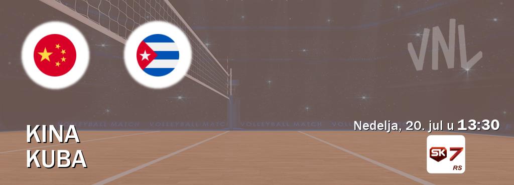 Izravni prijenos utakmice Kina i Kuba pratite uživo na Sportklub 7 (nedelja, 20. jul u 13:30). Izravni prijenos utakmice Kina i Kuba pratite uživo na Sportklub 7 (nedelja, 20. jul u 13:30).