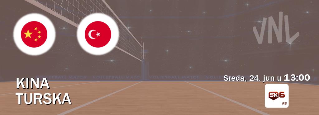 Izravni prijenos utakmice Kina i Turska pratite uživo na Sportklub 6 (sreda, 24. jun u 13:00). Izravni prijenos utakmice Kina i Turska pratite uživo na Sportklub 6 (sreda, 24. jun u 13:00).