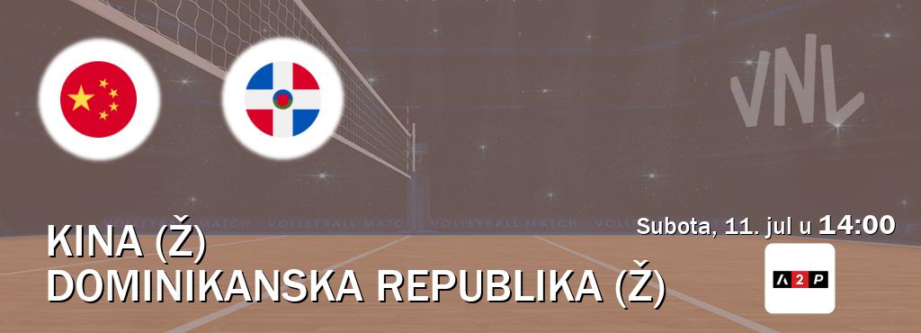 Izravni prijenos utakmice Kina (Ž) i Dominikanska republika (Ž) pratite uživo na Arena Premium 2 (subota, 11. jul u  14:00).