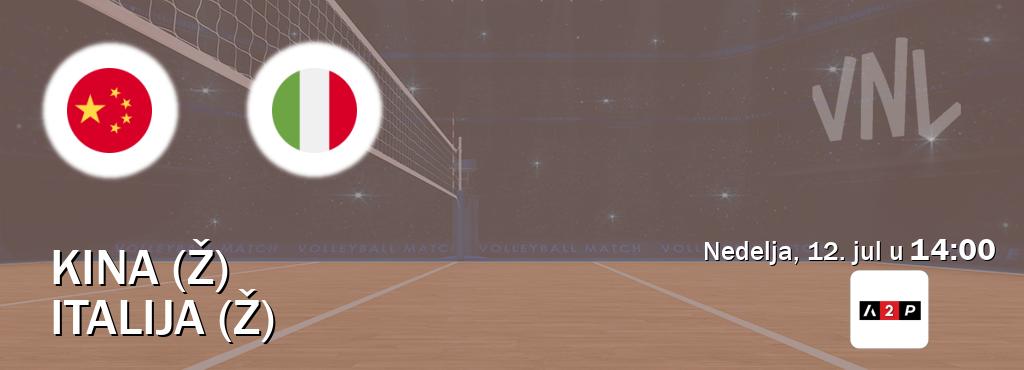 Izravni prijenos utakmice Kina (Ž) i Italija (Ž) pratite uživo na Arena Premium 2 (nedelja, 12. jul u 14:00). Izravni prijenos utakmice Kina (Ž) i Italija (Ž) pratite uživo na Arena Premium 2 (nedelja, 12. jul u 14:00).