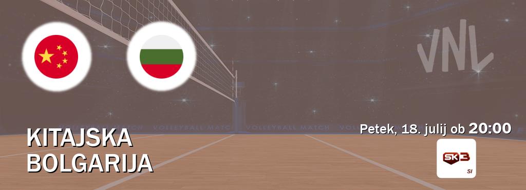Dvoboj Kitajska in Bolgarija s prenosom tekme v živo na Sportklub 3.