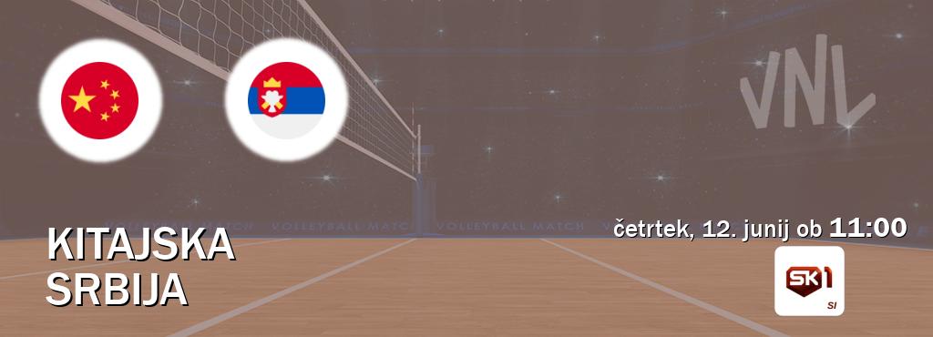 Prenos tekme med Kitajska in Srbija v živo na Sportklub 1 (četrtek, 12. junij ob  11:00 uri).
