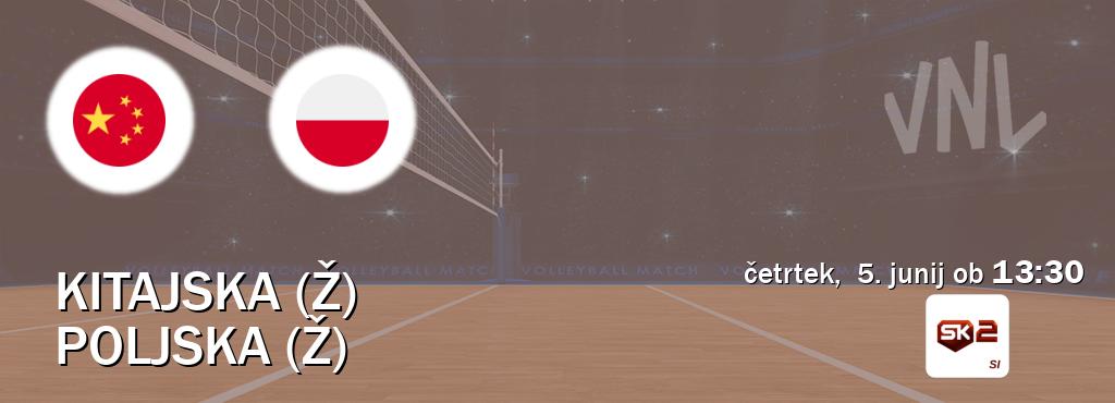 Dvoboj Kitajska (Ž) in Poljska (Ž) s prenosom tekme v živo na Sportklub 2.