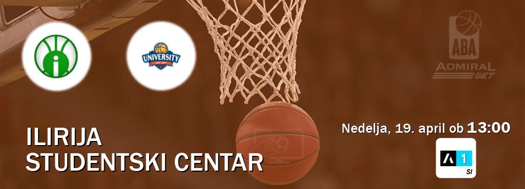 Dvoboj Ilirija in Studentski Centar s prenosom tekme v živo na Arena Sport 1.