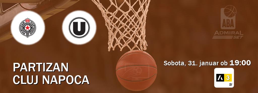 Partizan in Cluj Napoca v živo na Arena Sport 3. Prenos tekme bo v sobota, 31. januar ob  19:00