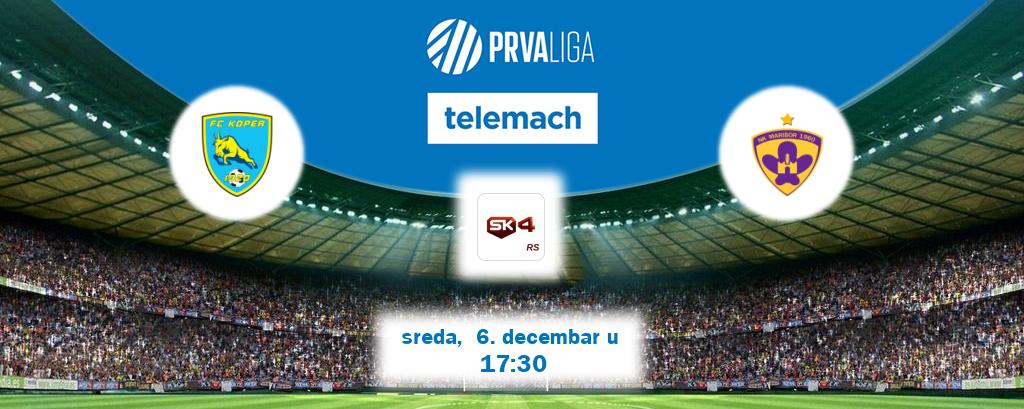 Izravni prijenos utakmice Koper i Maribor pratite uživo na Sportklub 4 (sreda,  6. decembar u  17:30).