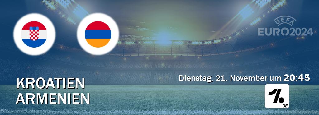 Das Spiel zwischen Kroatien und Armenien wird am Dienstag, 21. November um  20:45, live vom OneFootball Deutschland übertragen.