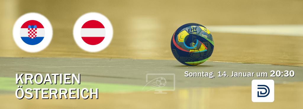 Das Spiel zwischen Kroatien und Österreich wird am Sonntag, 14. Januar um  20:30, live vom DYN übertragen.