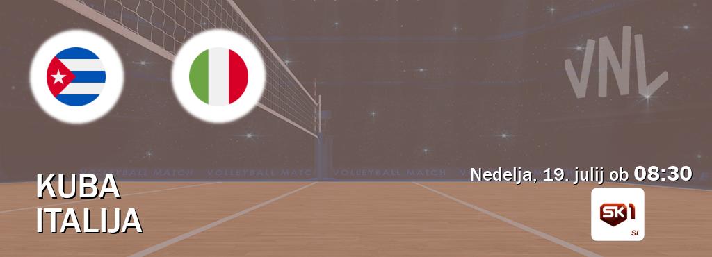 Prenos tekme med Kuba in Italija v živo na Sportklub 1 (nedelja, 19. julij ob  08:30 uri).