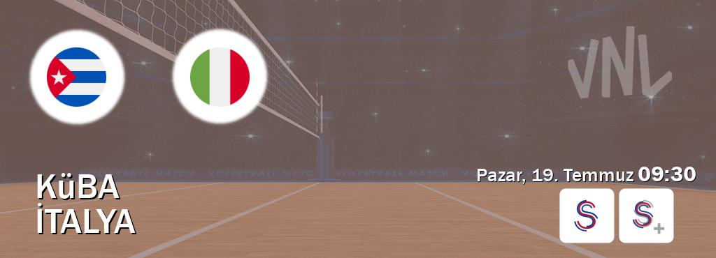 Karşılaşma Küba - İtalya S Sport ve S Sport +'den canlı yayınlanacak (Pazar, 19. Temmuz  09:30).