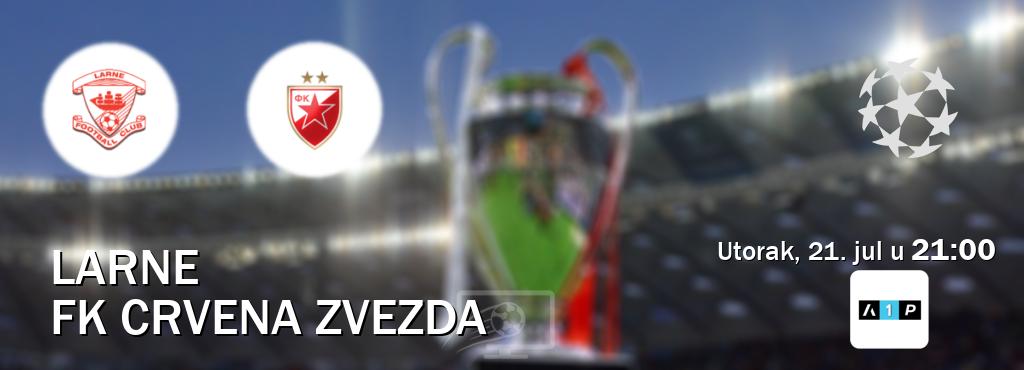 Izravni prijenos utakmice Larne i FK Crvena zvezda pratite uživo na Arena Premium 1 (utorak, 21. jul u 21:00). Izravni prijenos utakmice Larne i FK Crvena zvezda pratite uživo na Arena Premium 1 (utorak, 21. jul u 21:00).