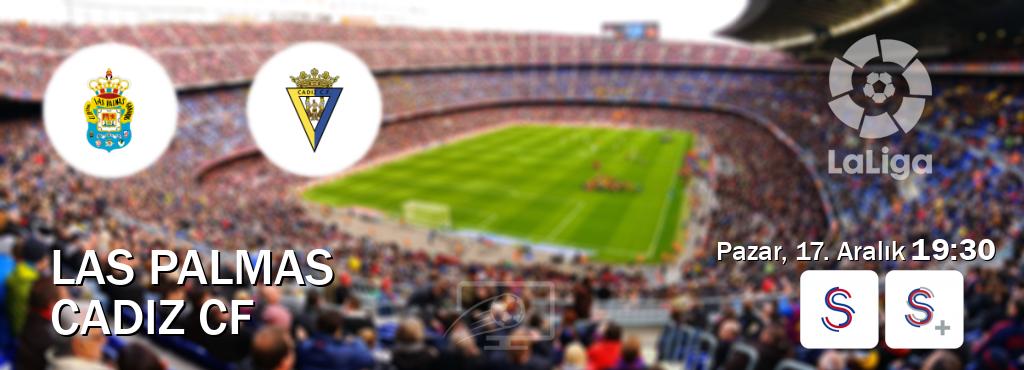 Karşılaşma Las Palmas - Cadiz CF S Sport ve S Sport +'den canlı yayınlanacak (Pazar, 17. Aralık  19:30).