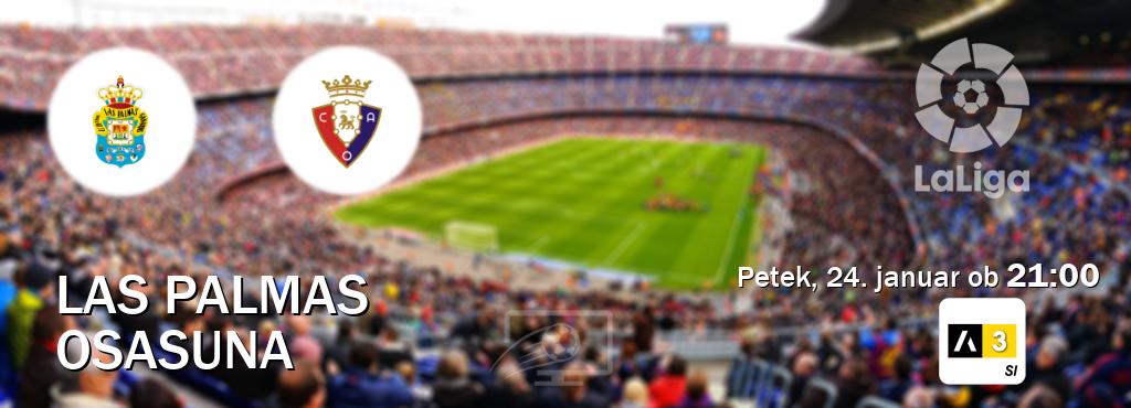 Dvoboj Las Palmas in Osasuna s prenosom tekme v živo na Arena Sport 3.