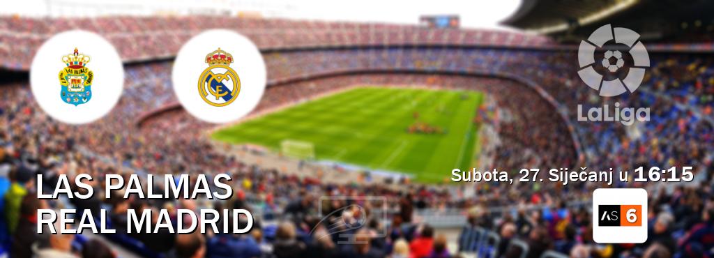 Izravni prijenos utakmice Las Palmas i Real Madrid pratite uživo na Arena Sport 6 (Subota, 27. Siječanj u  16:15).